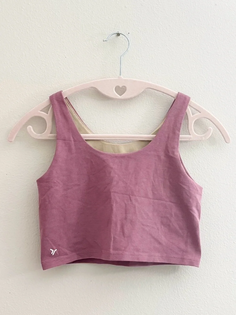 5/$25 🩷 Old Navy Girls Dusty Rose Sports Bra Cropped Tank